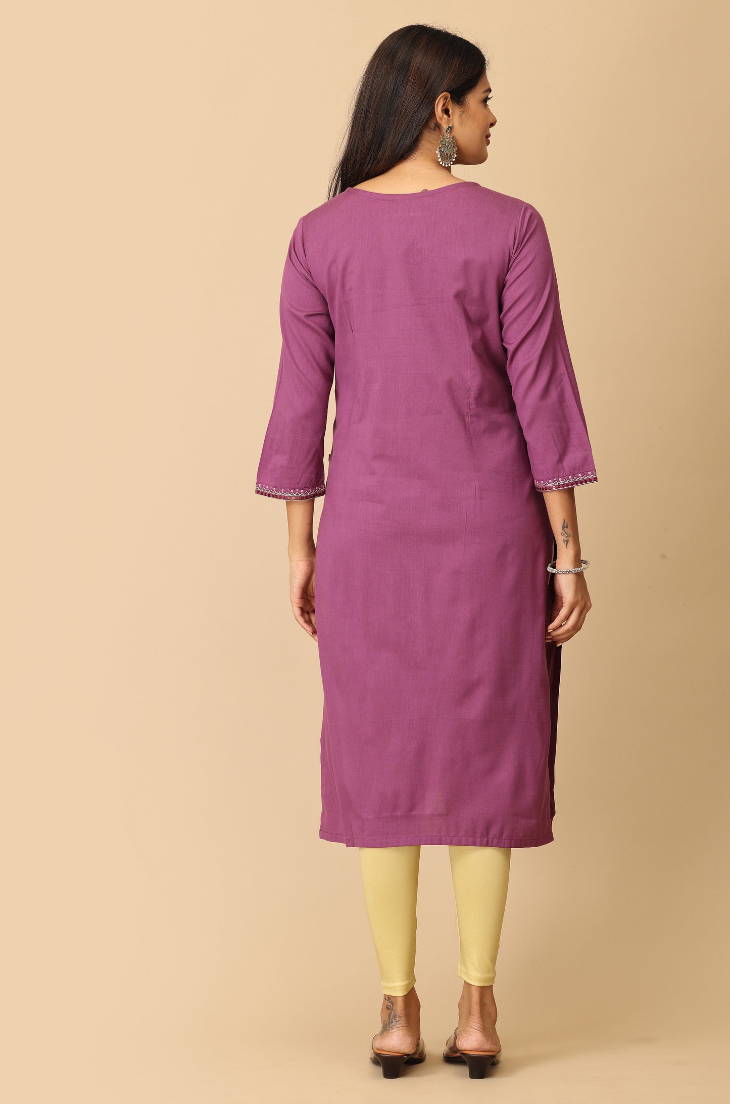 BB Cotton Purple Sequence Embridery
