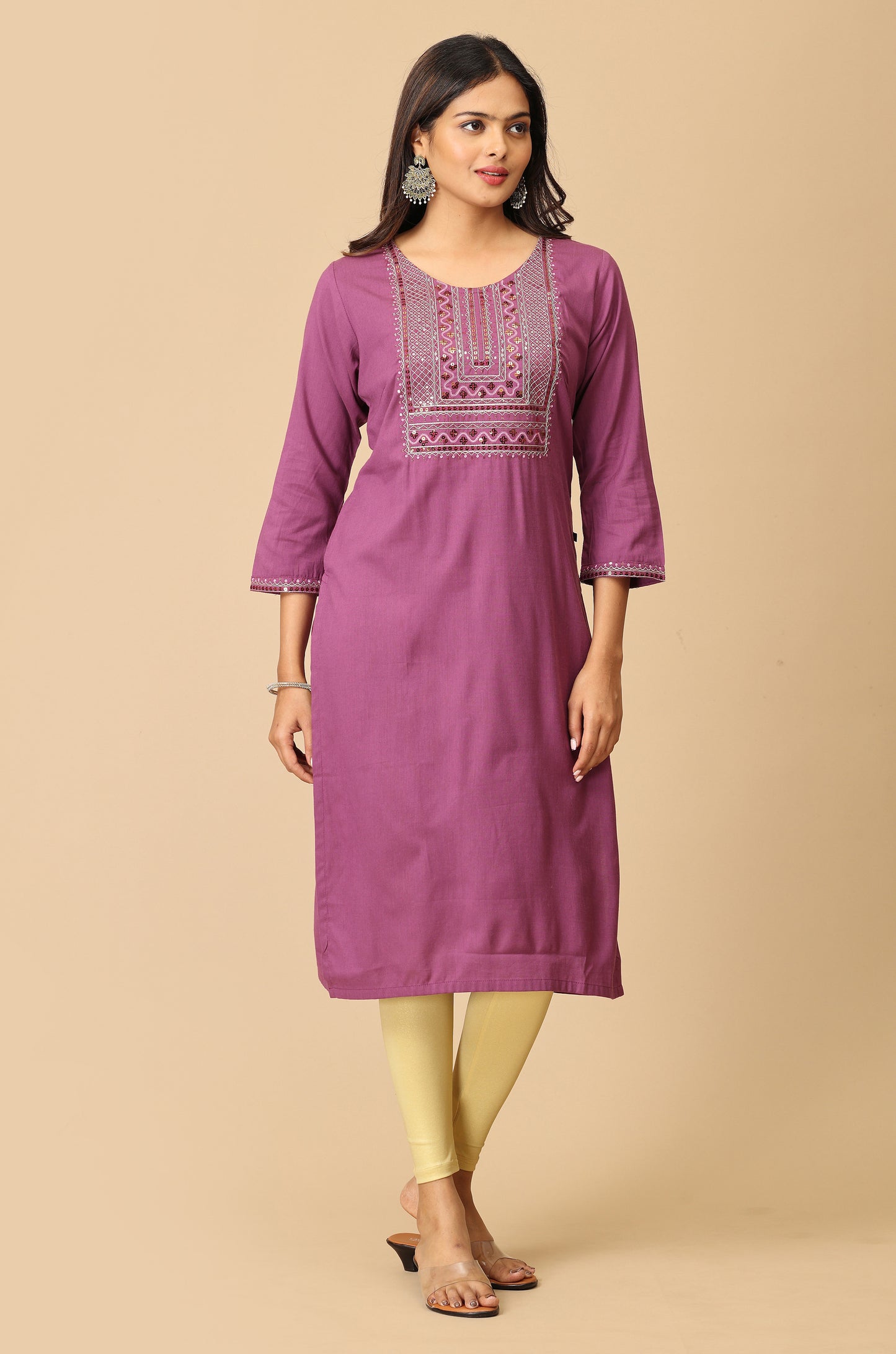 BB Cotton Purple Sequence Embridery