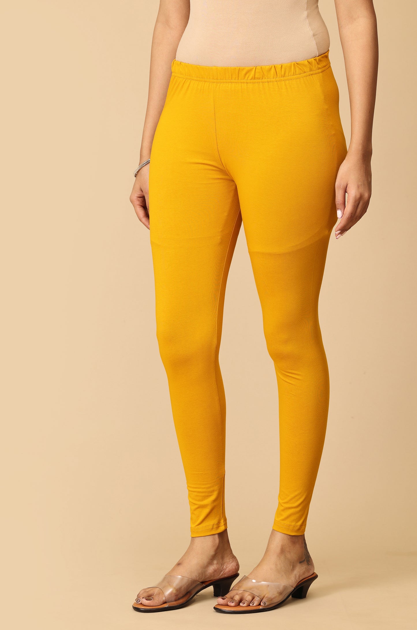 Mustard Bio Wash 4 ways Stretch Ankle Length Legging