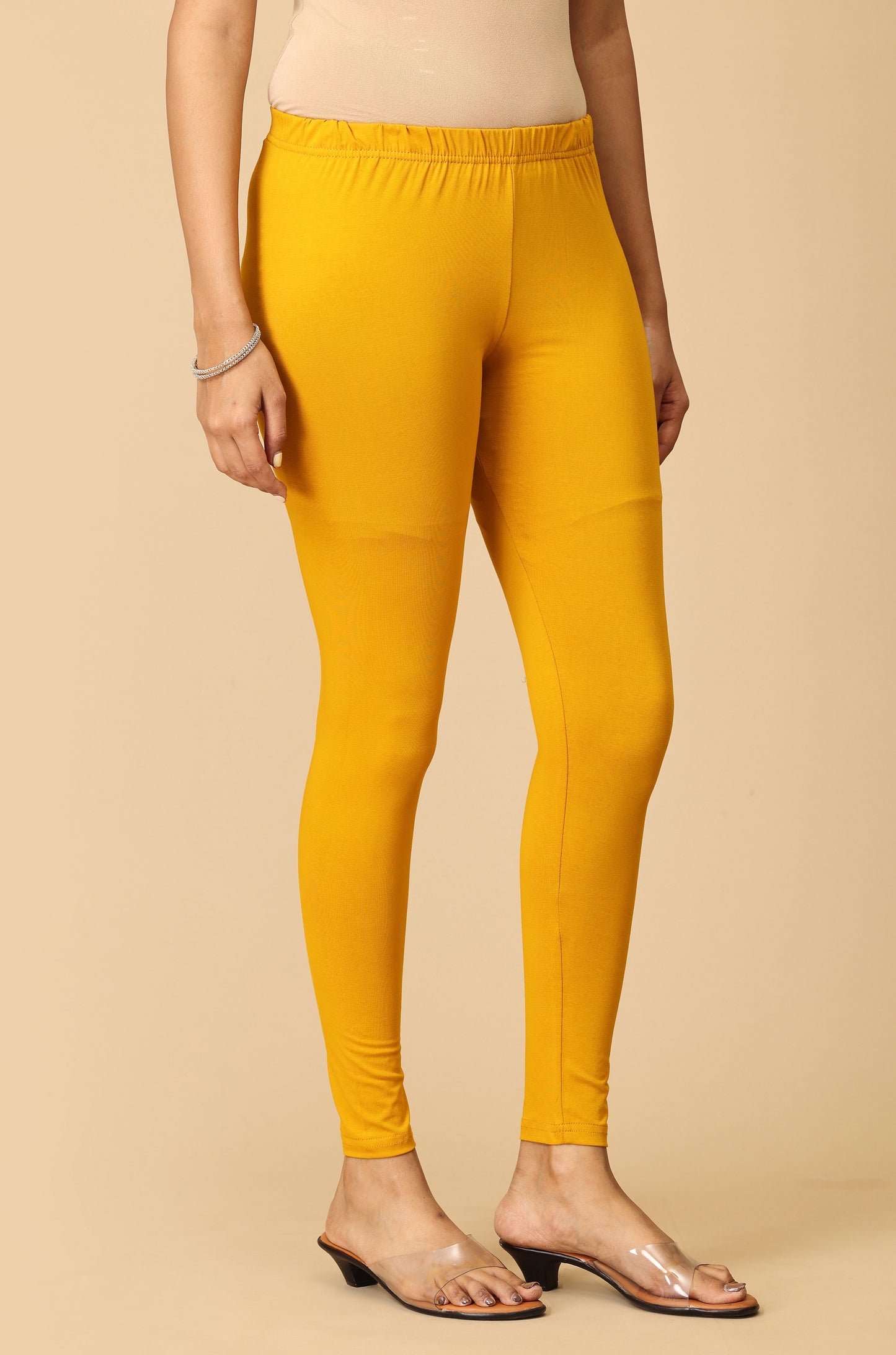 Mustard Bio Wash 4 ways Stretch Ankle Length Legging