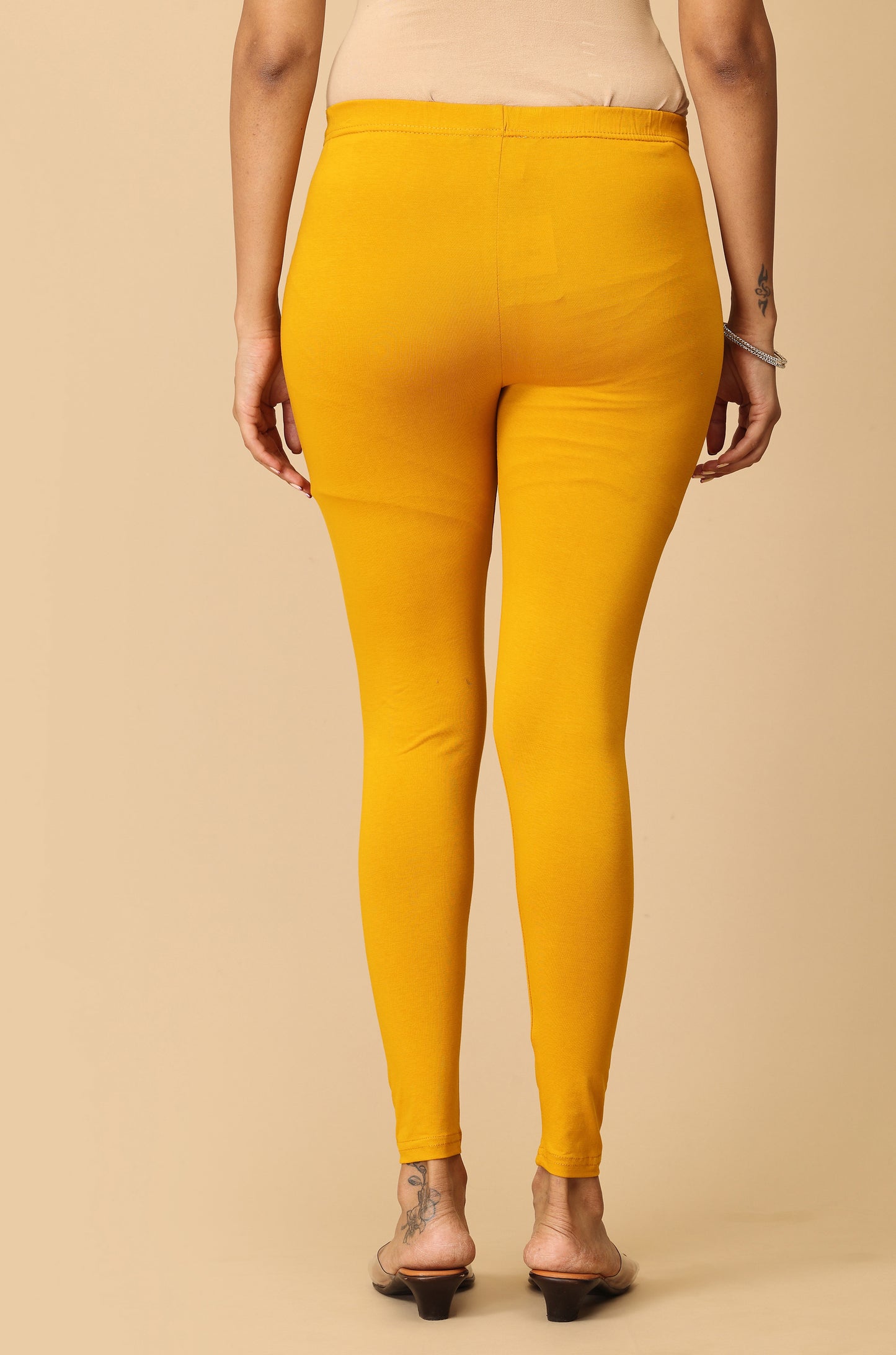 Mustard Bio Wash 4 ways Stretch Ankle Length Legging
