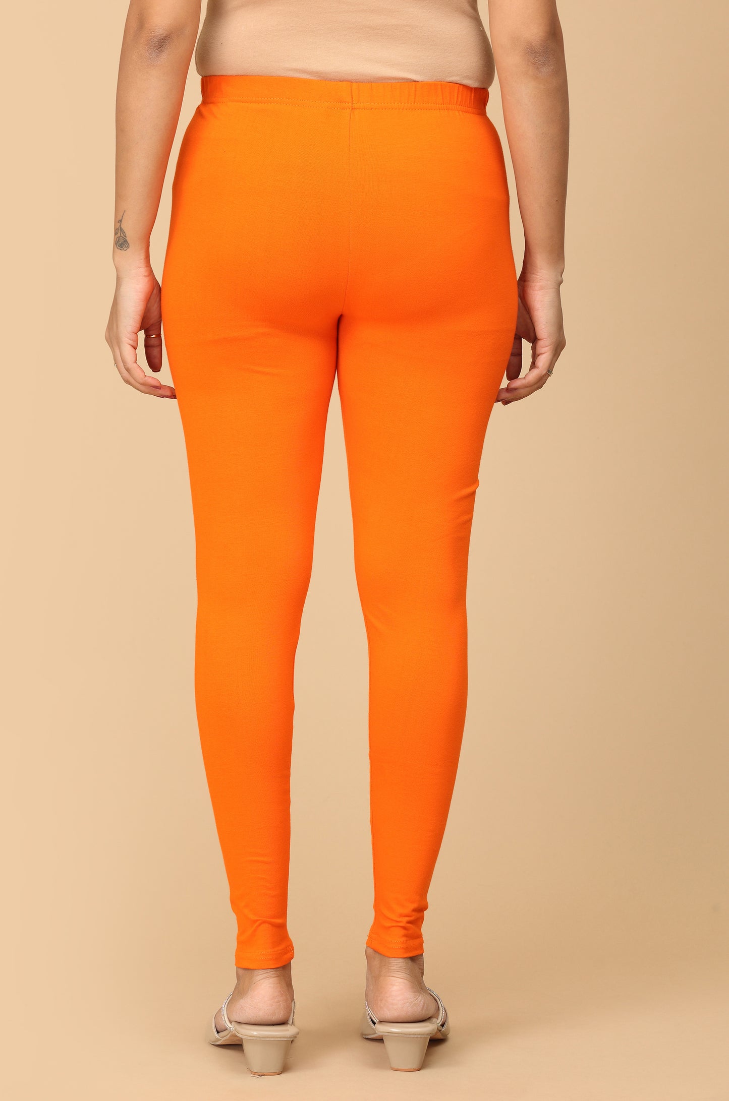 Orange Bio Wash 4 ways Stretch Ankle Length Legging