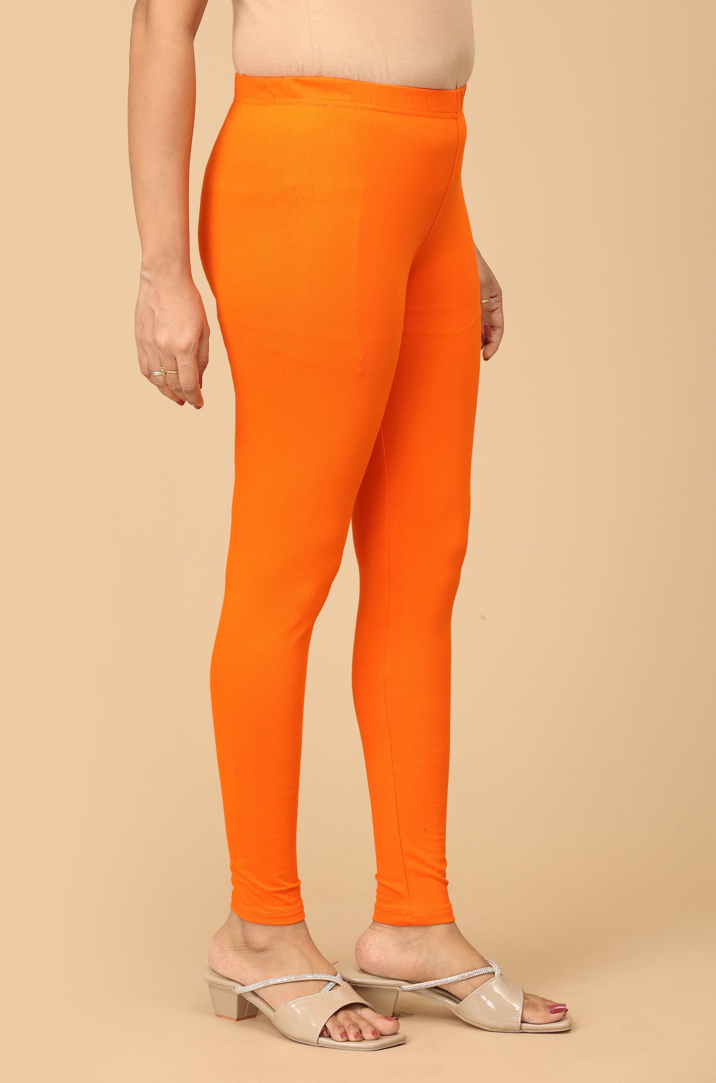 Orange Bio Wash 4 ways Stretch Ankle Length Legging