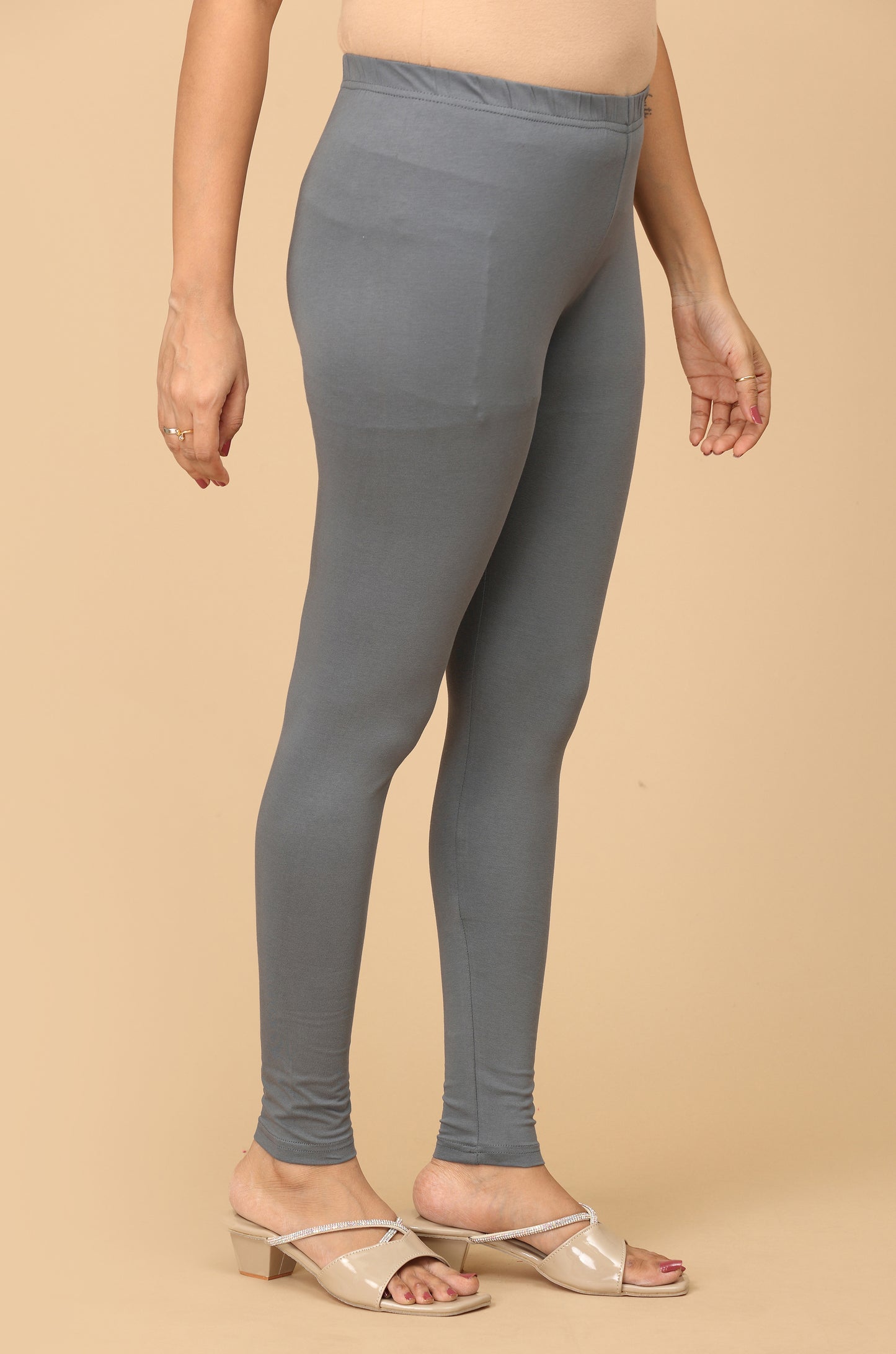 Grey Bio Wash 4 ways Stretch Ankle Length Legging
