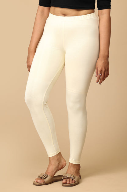 Off White Bio Wash 4 ways Stretch Ankle Length Legging
