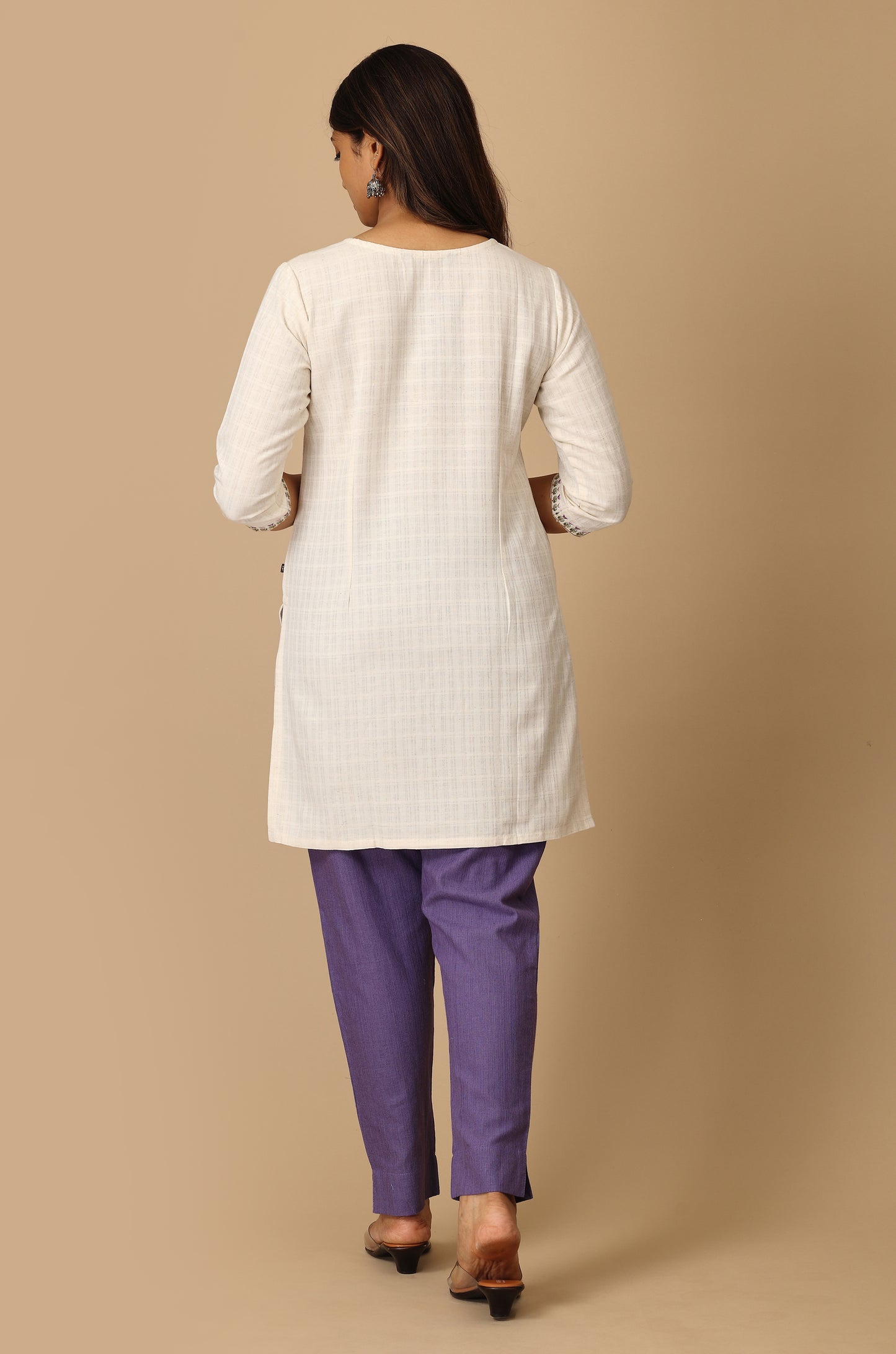 Off White Short Kurti
