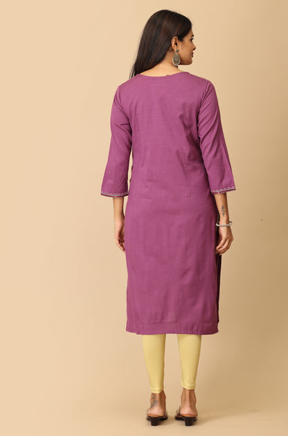 BB Cotton Purple Sequence Embridery