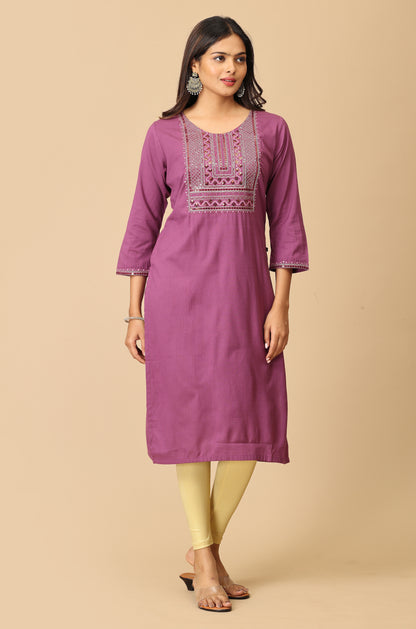 BB Cotton Purple Sequence Embridery