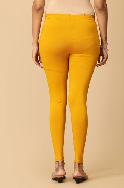 Mustard Bio Wash 4 ways Stretch Ankle Length Legging