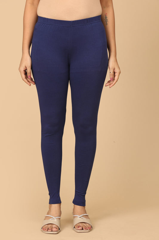 Navy Blue Bio Wash 4 ways Stretch Ankle Length Legging