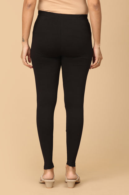 Black Bio Wash 4 ways Stretch Ankle Length Legging