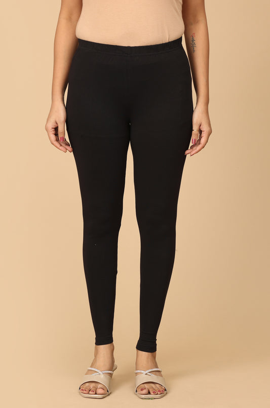Black Bio Wash 4 ways Stretch Ankle Length Legging