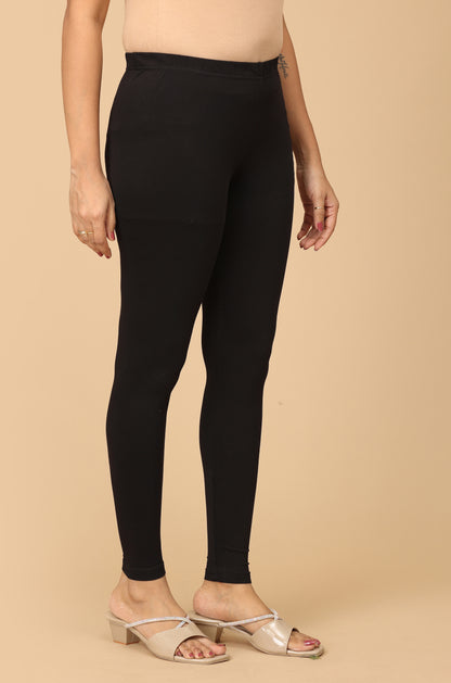 Black Bio Wash 4 ways Stretch Ankle Length Legging