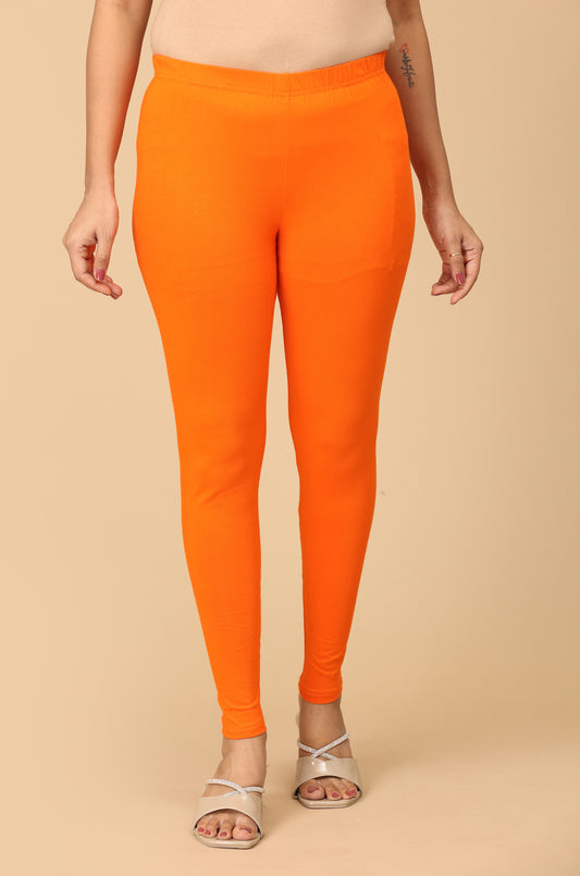 Orange Bio Wash 4 ways Stretch Ankle Length Legging