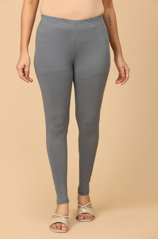 Grey Bio Wash 4 ways Stretch Ankle Length Legging